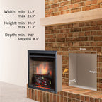 PuraFlame 23” Western Electric Fireplace Insert with Fire Crackling Sound
