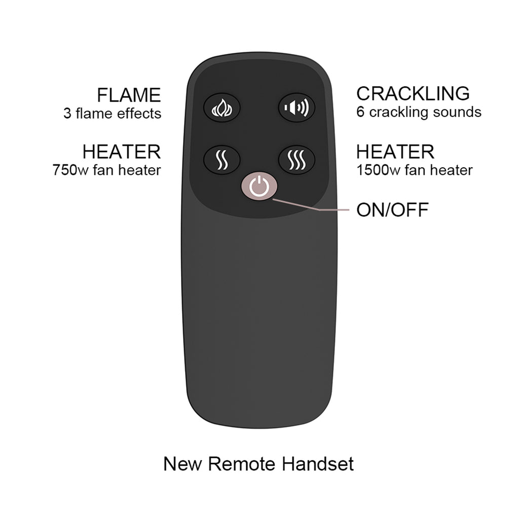 PuraFlame 23” Klaus Electric Fireplace Insert with Fire Crackling Sound Glass Door and Mesh Screen