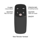 PuraFlame 23” Klaus Electric Fireplace Insert with Fire Crackling Sound Glass Door and Mesh Screen