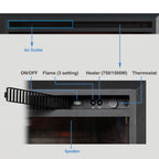 PuraFlame 30” Western Electric Fireplace Insert with Fire Crackling Sound