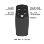 PuraFlame Western 30” Electric Fireplace Insert with Trim Kit, Fire Crackling Sound, Resin Log, Remote Control, 750/1500W Heater, Black