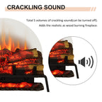 PuraFlame 24&27" Free Standing Electric Fireplace Log Set Insert, 750W/1500W Heater, 6 Flame Colors with 5 Brightness, Crackling Sound, Remote Control