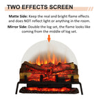 PuraFlame 24&27" Free Standing Electric Fireplace Log Set Insert, 750W/1500W Heater, 6 Flame Colors with 5 Brightness, Crackling Sound, Remote Control